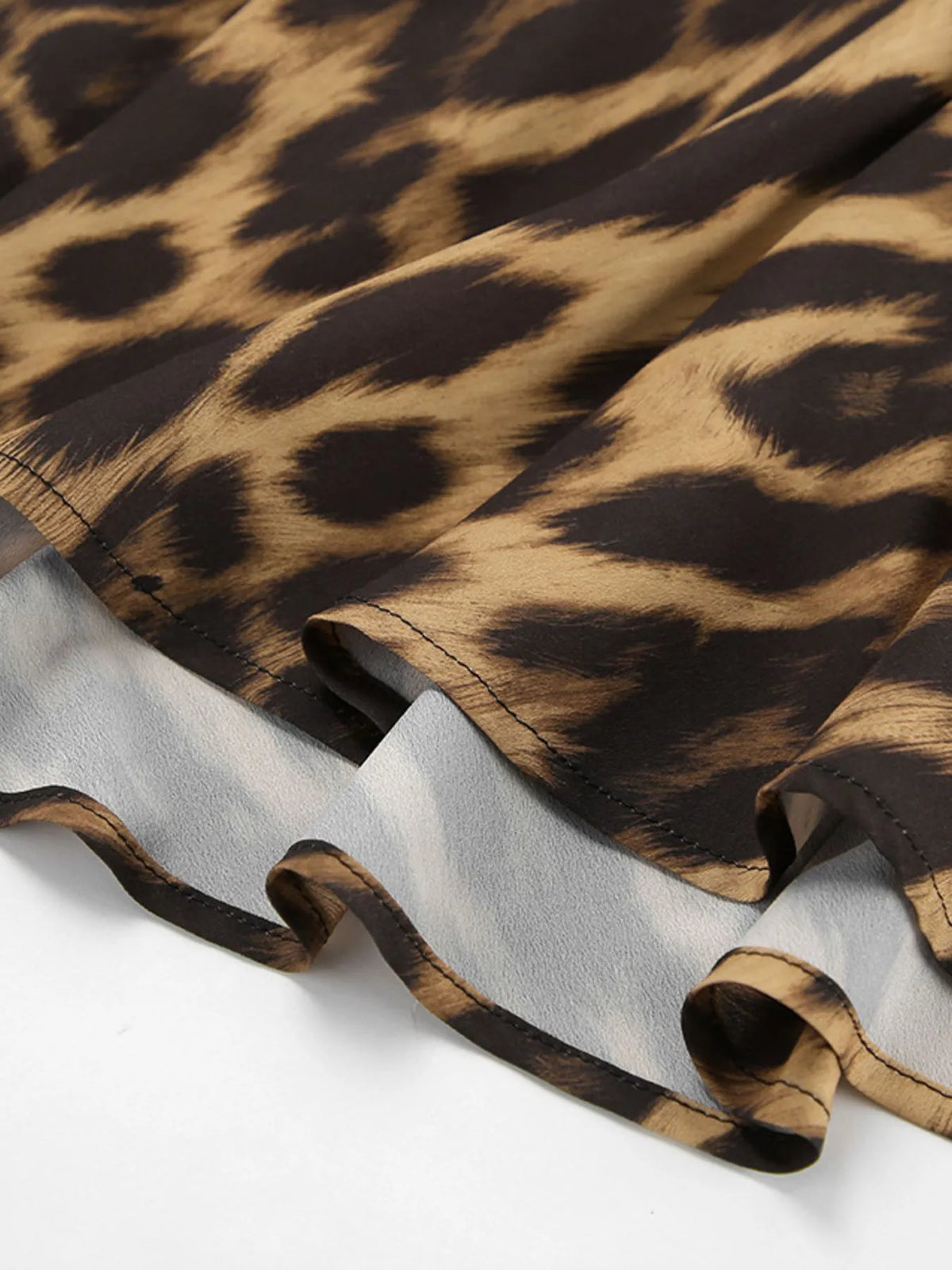 Franciska leopardmönstrad maxikjol