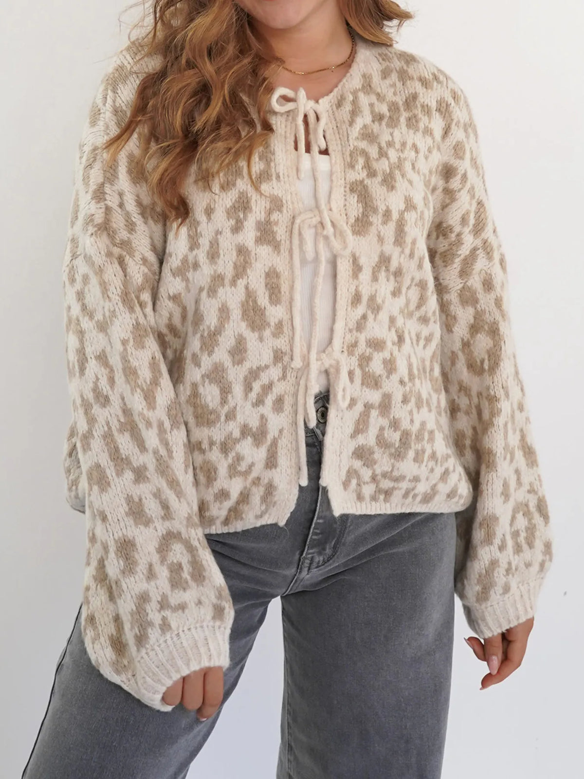 Irja leopardmönstrad cardigan