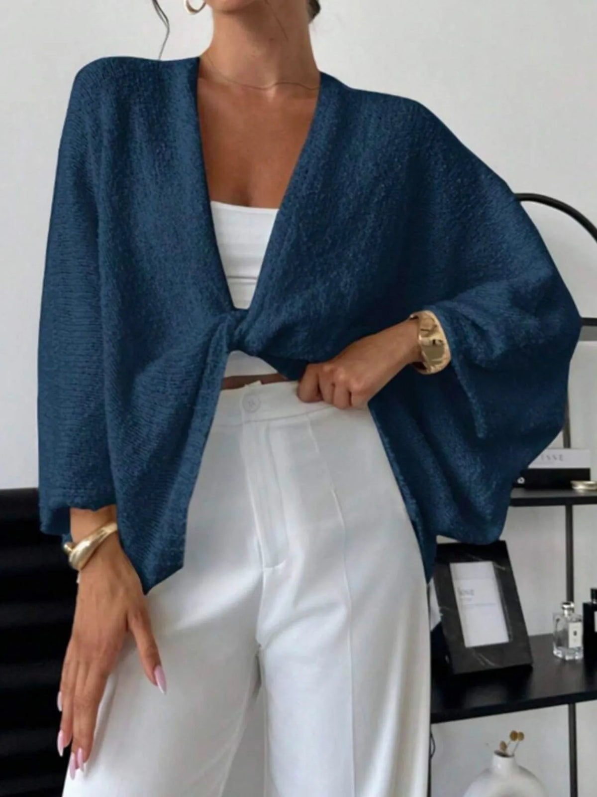 Elodie cardigan med vriden front