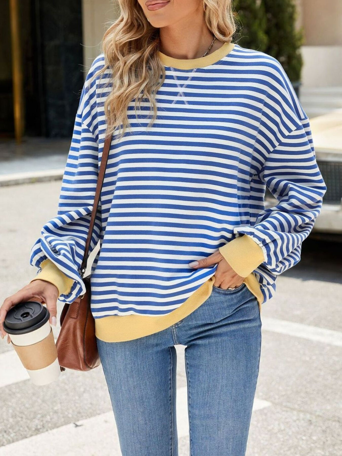 Alvhild randig sweatshirt