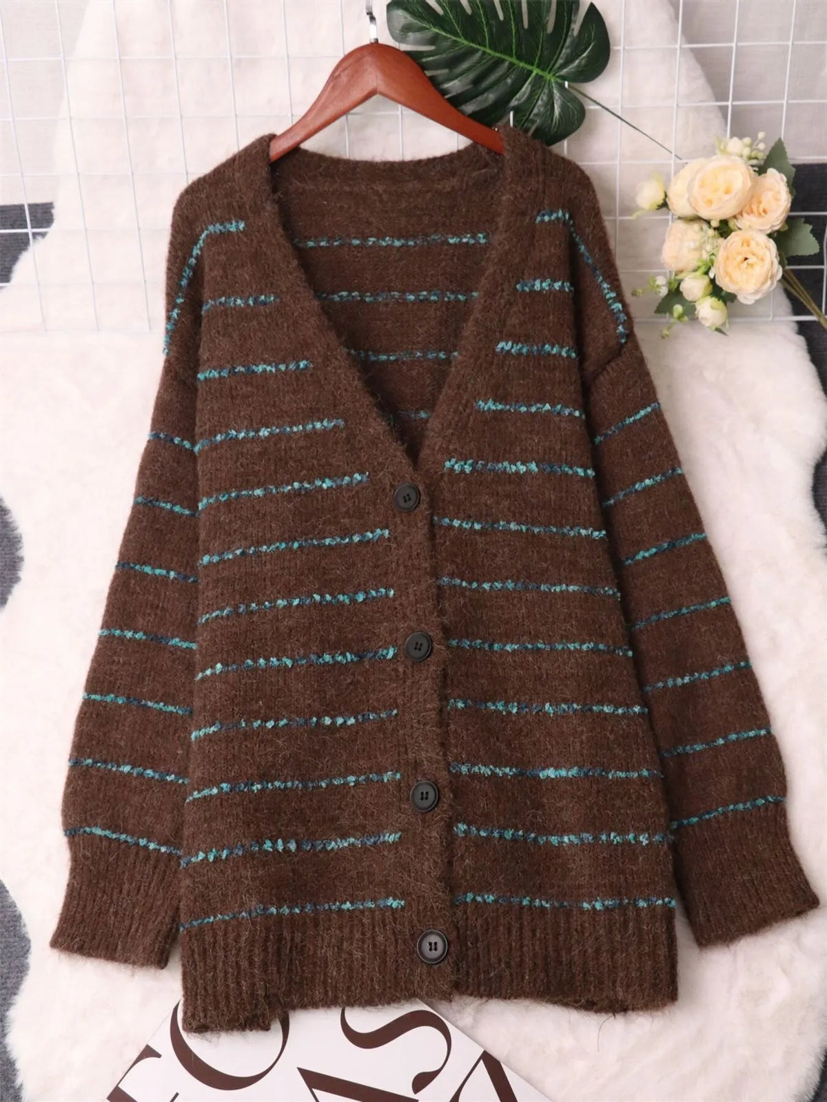Saskia randig cardigan
