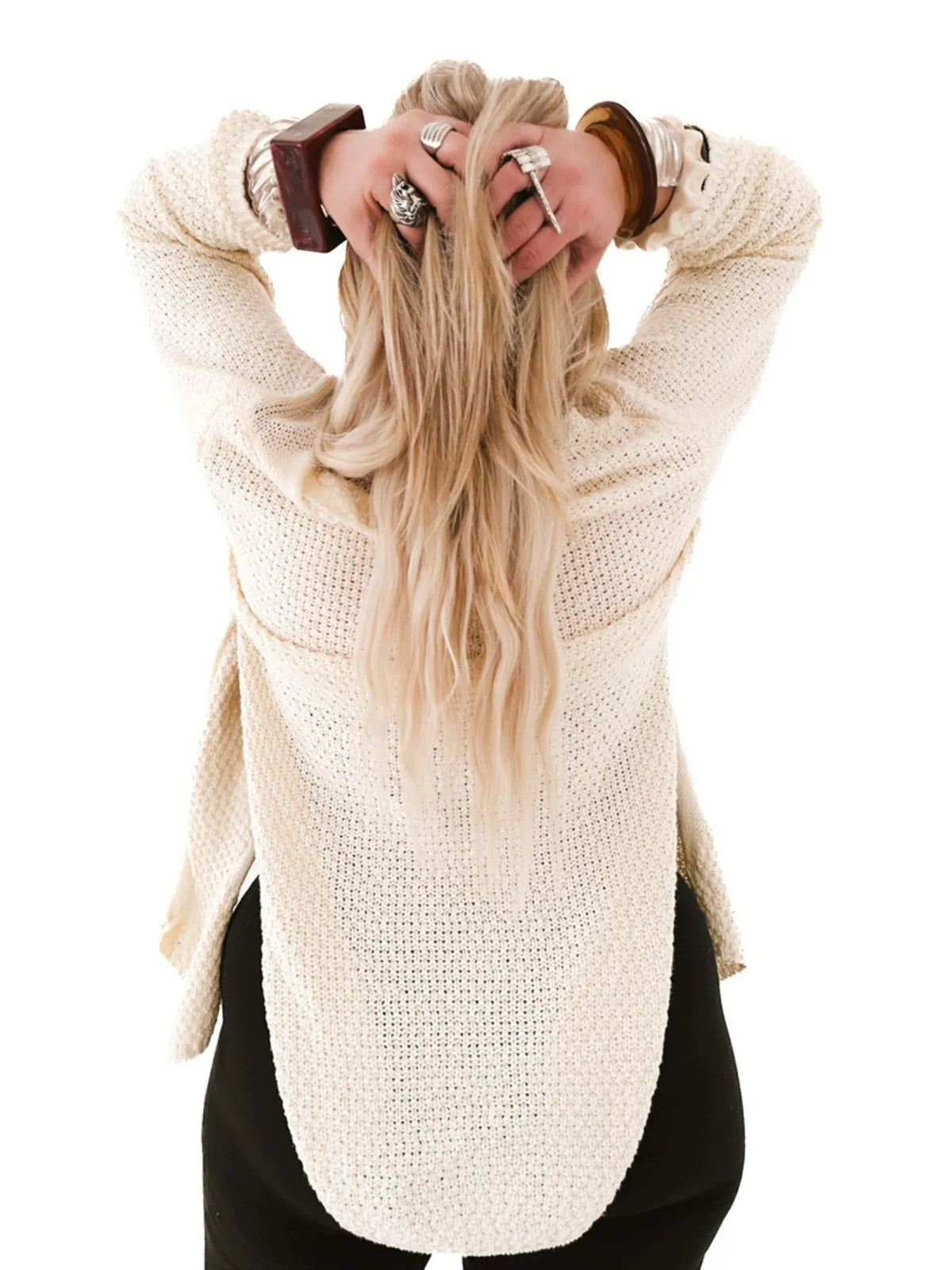 Florentina cardigan med slits