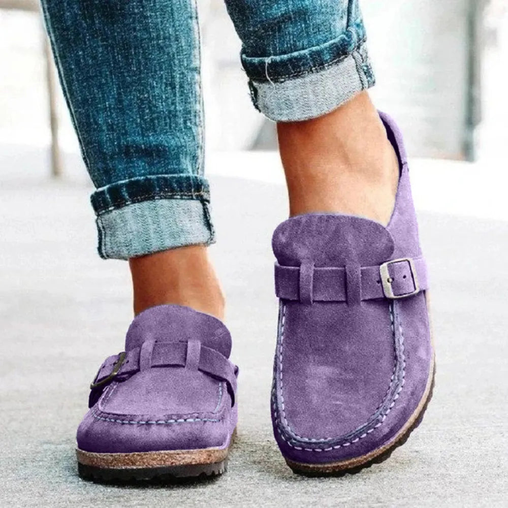 Maeve loafers i läderlook, lila