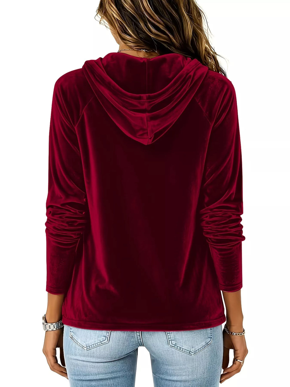 Albertina hoodie i sammet
