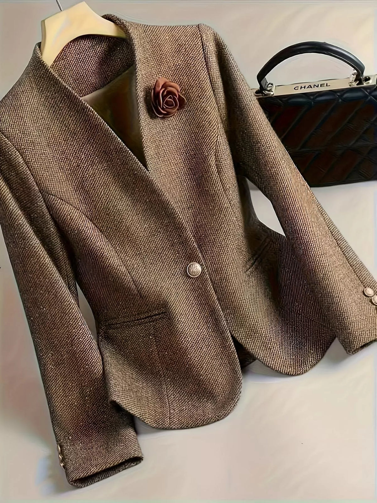 Villemo fodrad jacka, taupe