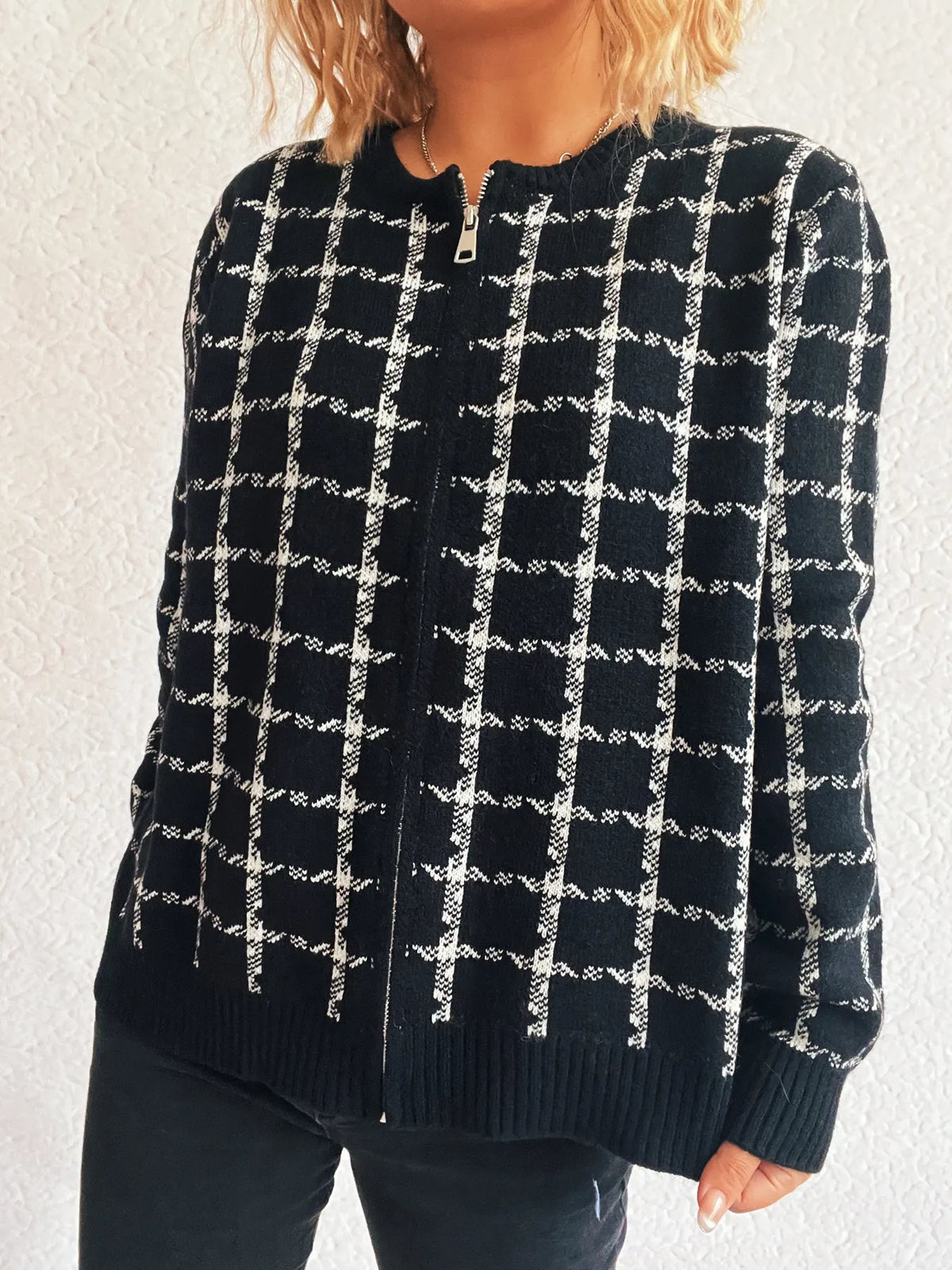 Holly rutig cardigan