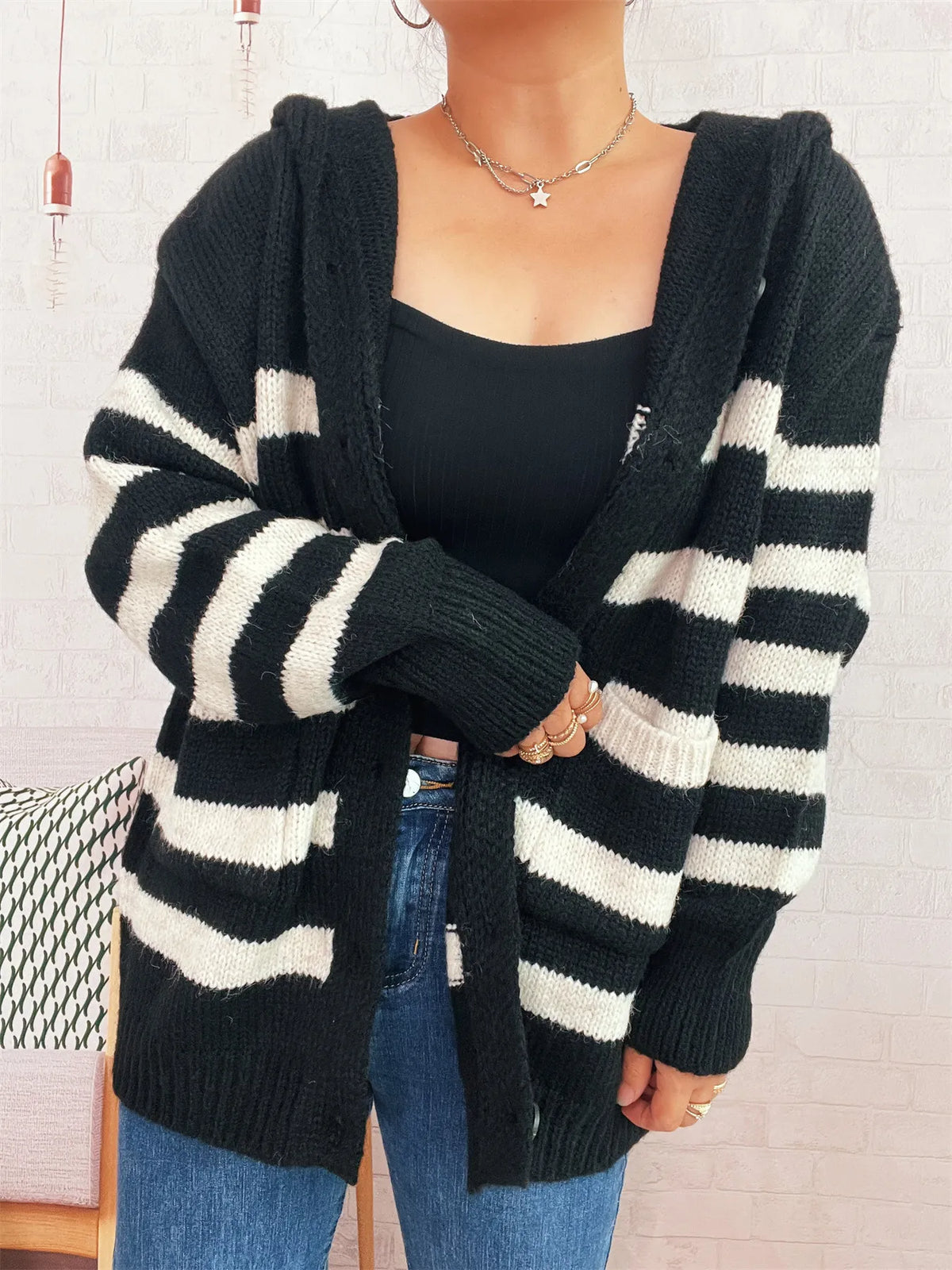 Nayla randig cardigan