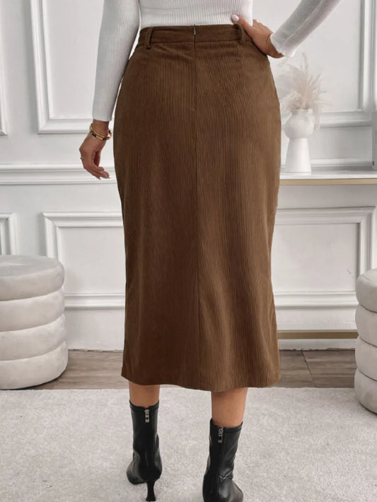 Hjördis midikjol med slits