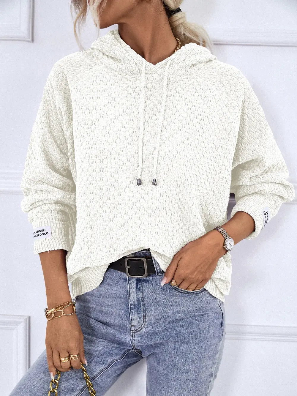 Felisa stickad hoodie