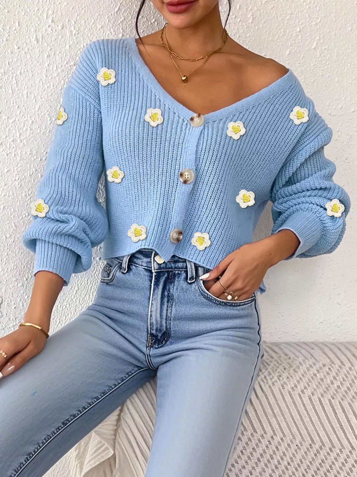 Palma v-ringad cardigan