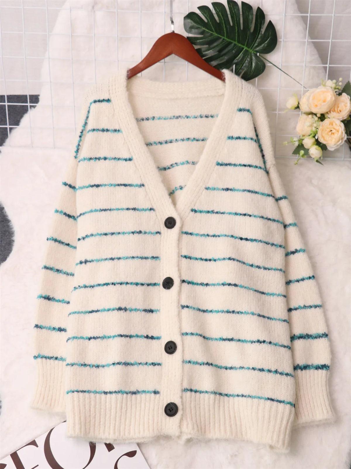 Saskia randig cardigan