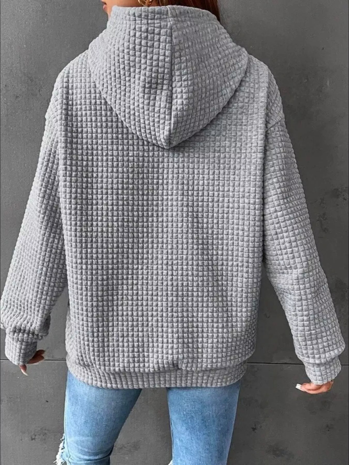 Elia texturerad hoodie
