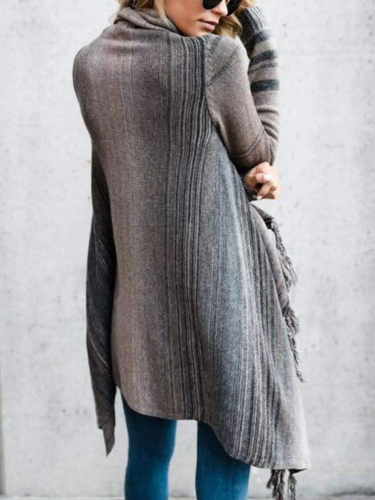 Finja cardigan med fransar