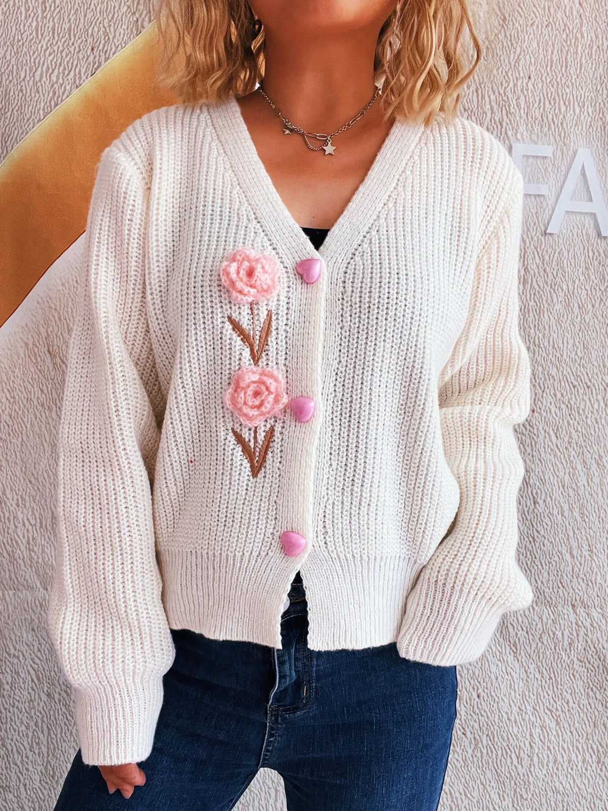 Sienna blommig cardigan