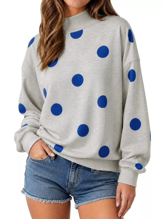 Agnetha prickig sweatshirt, ljusgrå