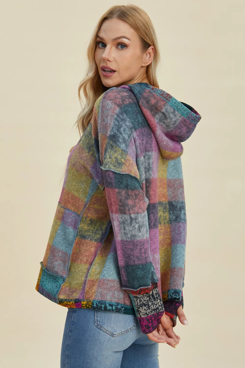 Amalia rutig hoodie