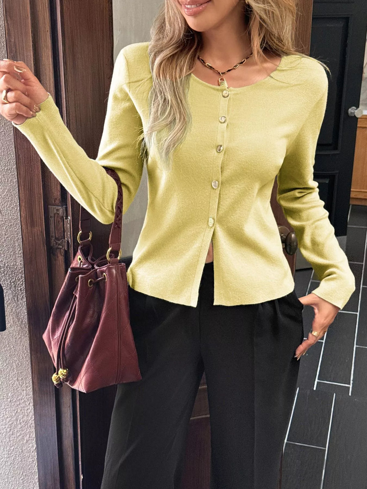 Amandine kroppsnära cardigan
