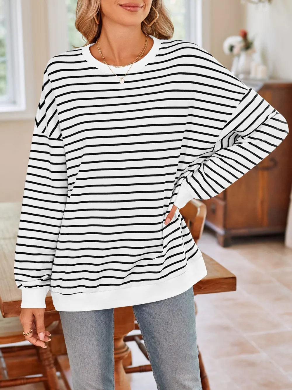 Birgit randig sweatshirt