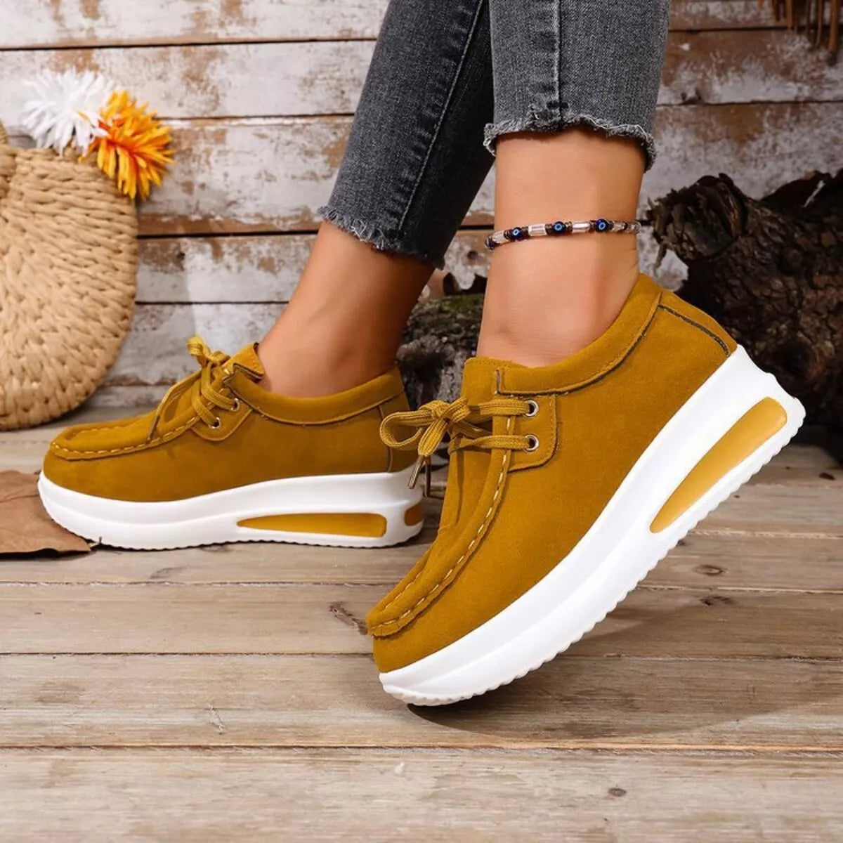 Kerry sneakers i läderlook