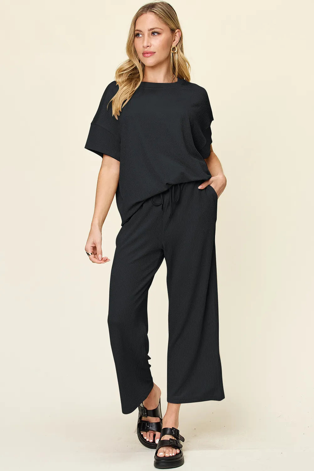 Amira vidbent set, svart