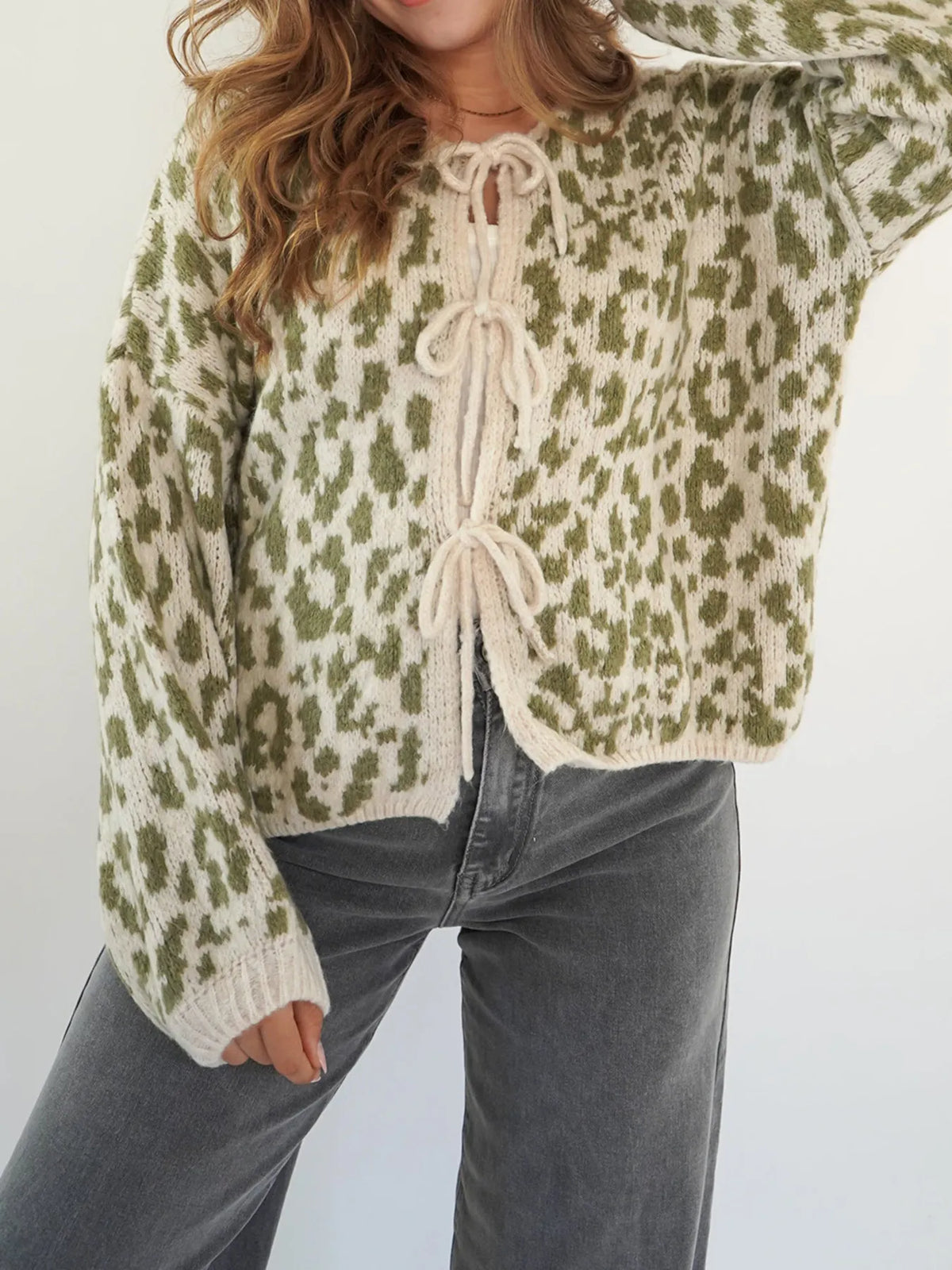 Irja leopardmönstrad cardigan