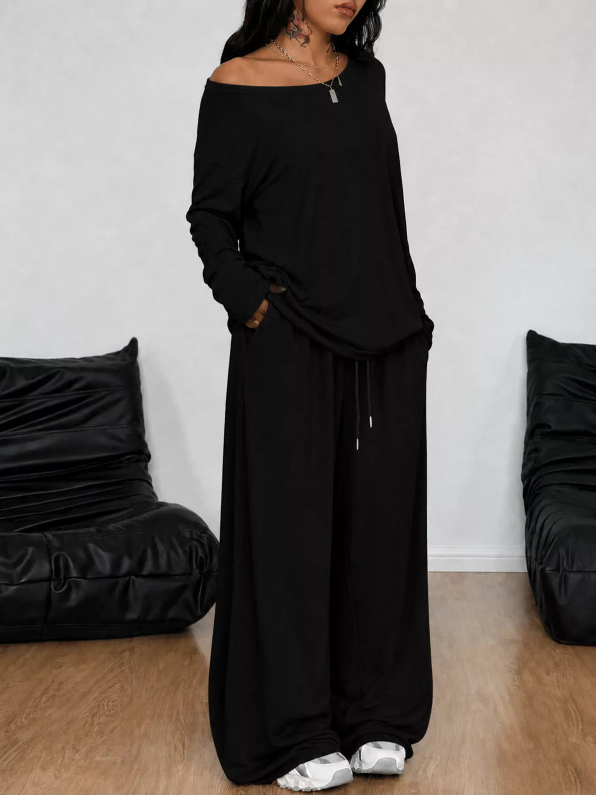 Rosamund enaxlat set, svart