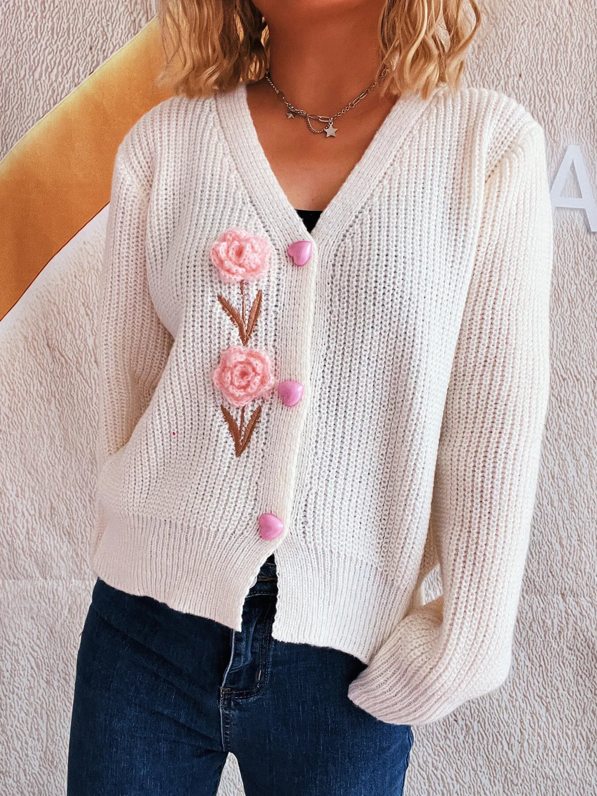 Sienna blommig cardigan