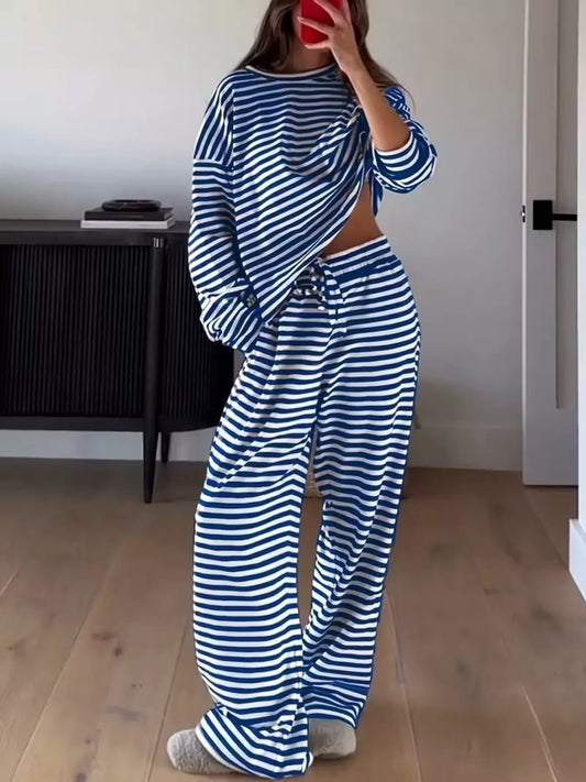 Marigold randigt set, blå