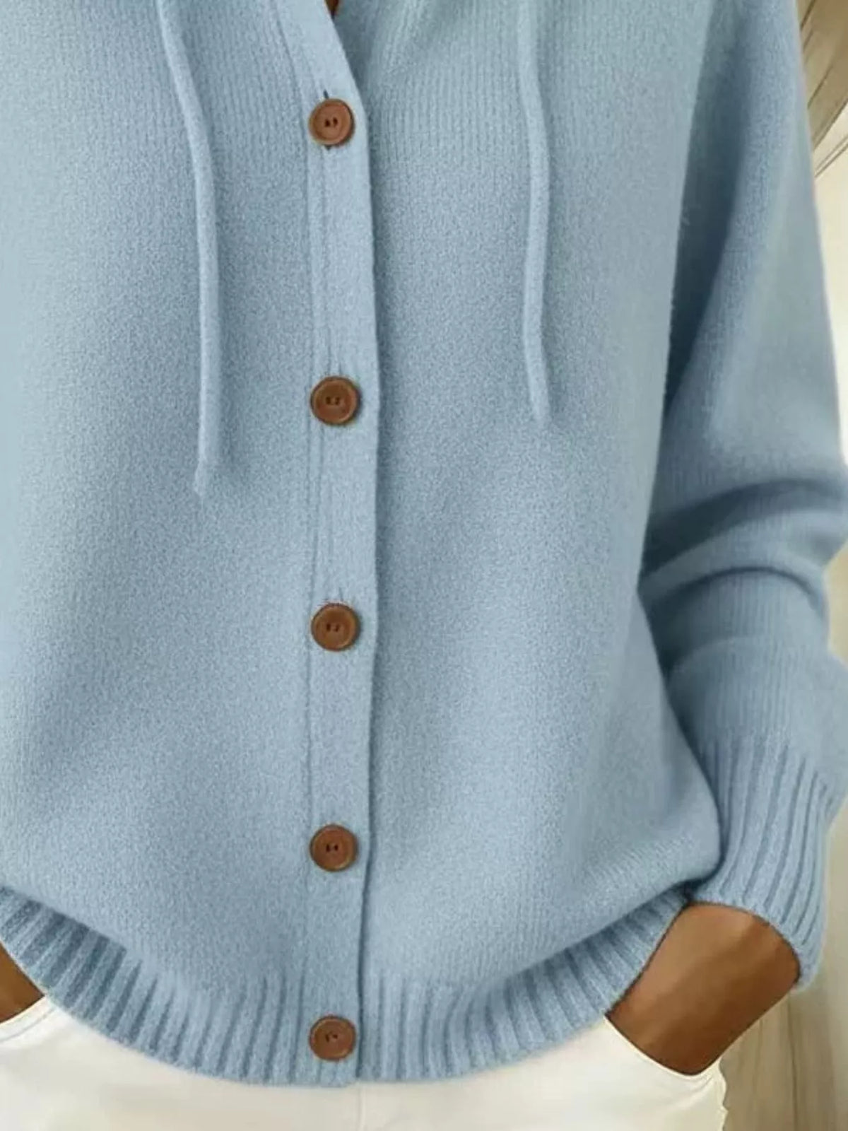 Serena cardigan med huva
