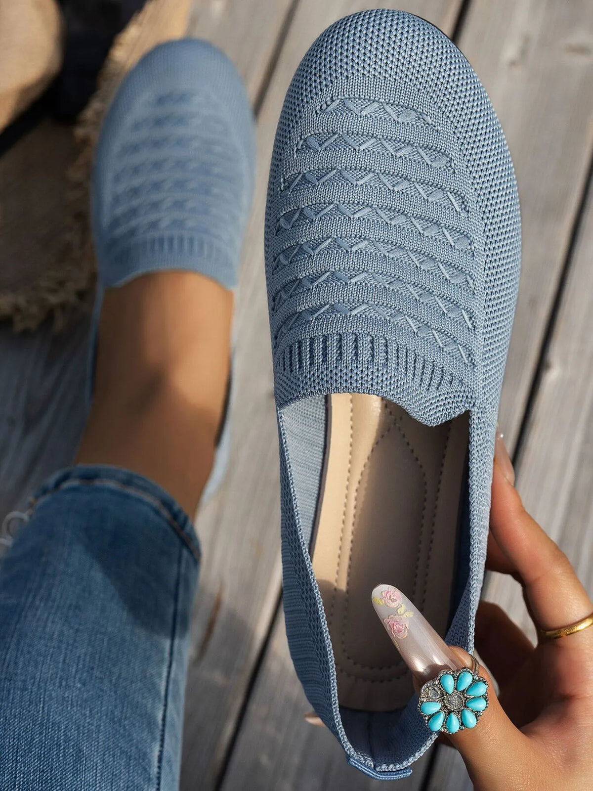 Jenna slip-ons i mesh