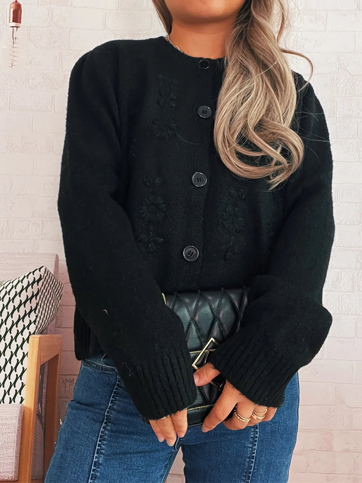 Angelina blommig cardigan