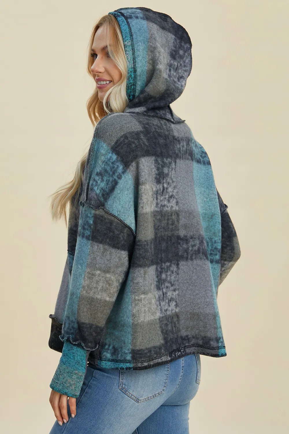 Amalia rutig hoodie