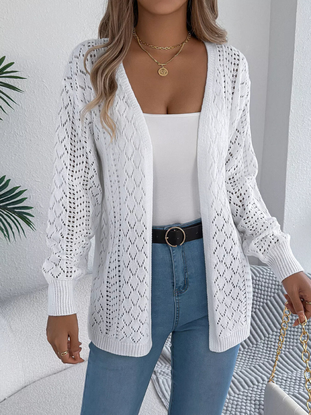 Calanthe hålstickad cardigan