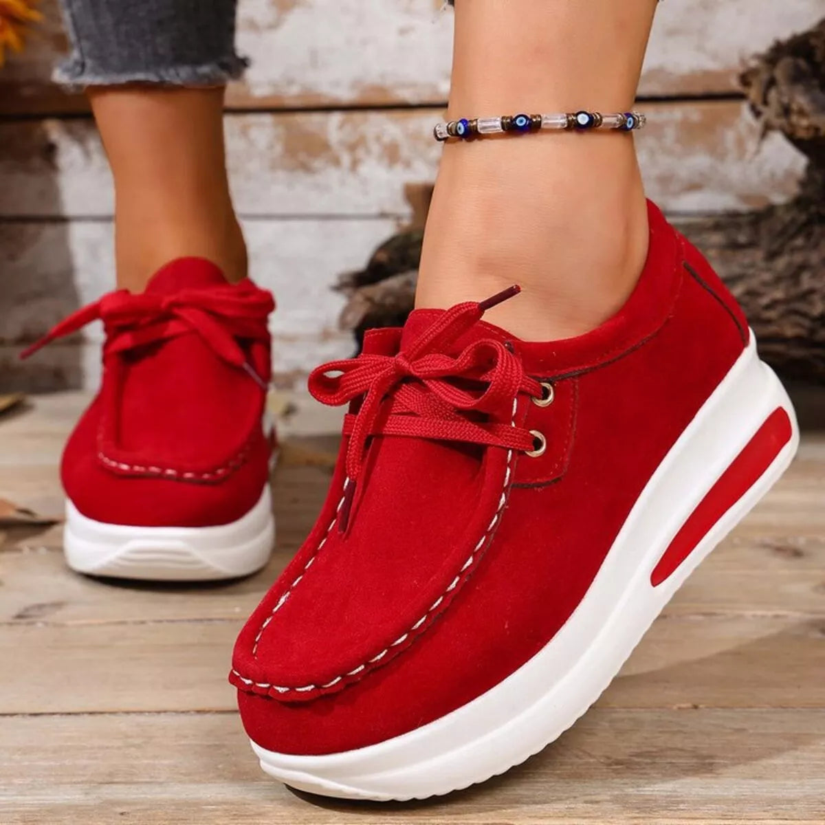 Kerry sneakers i läderlook