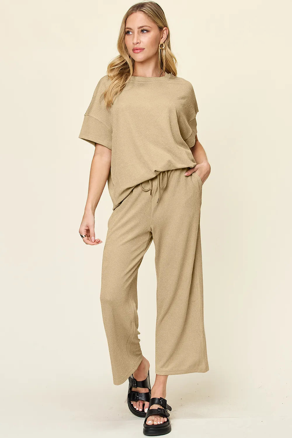 Amira vidbent set, khaki