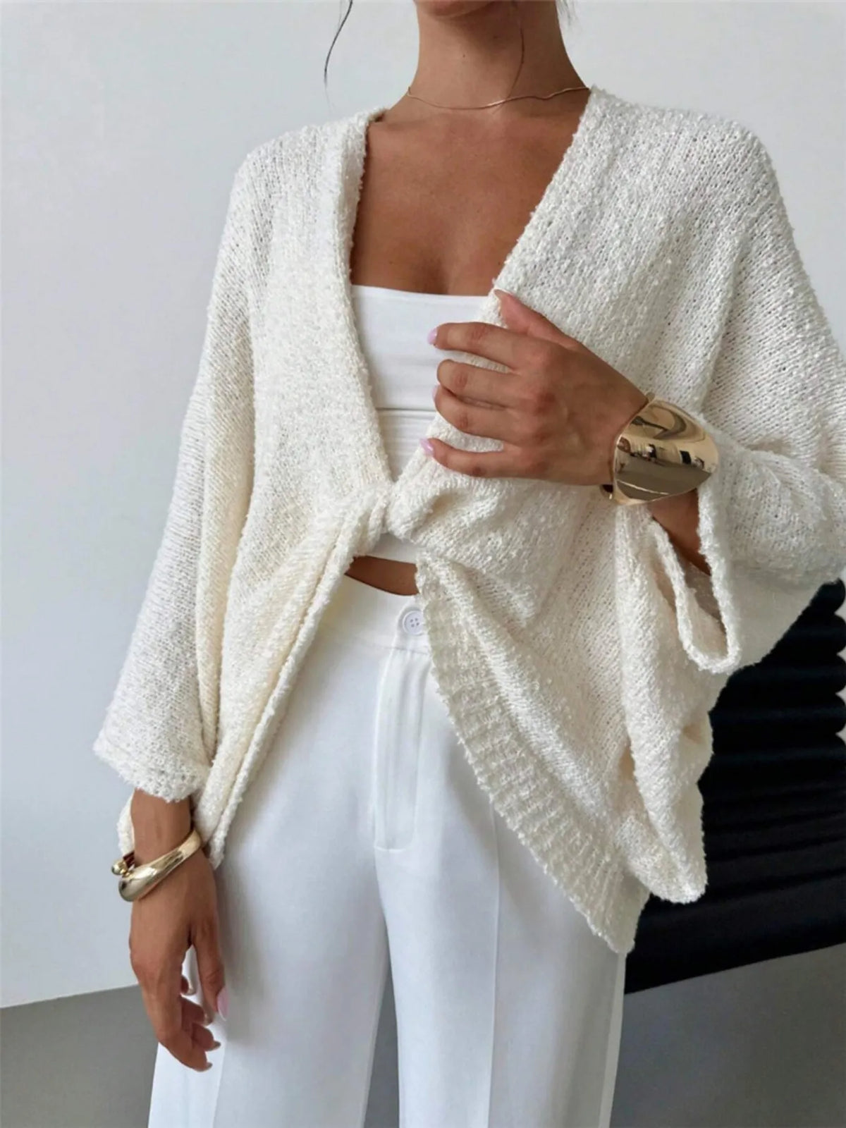 Elodie cardigan med vriden front