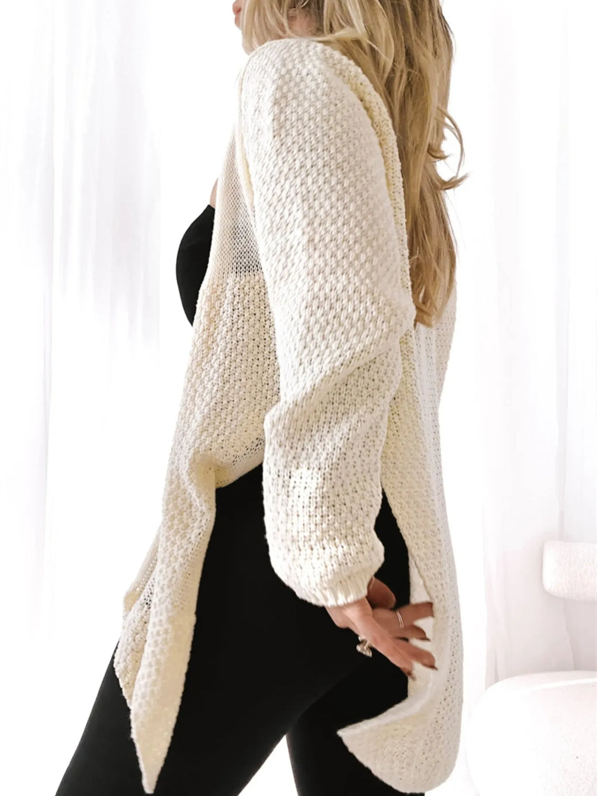 Florentina cardigan med slits
