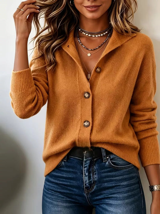 Maddie knäppt cardigan, mandarinorange