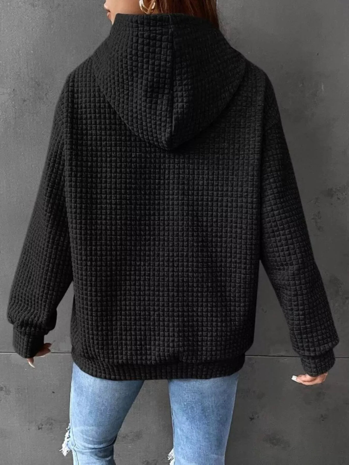 Elia texturerad hoodie