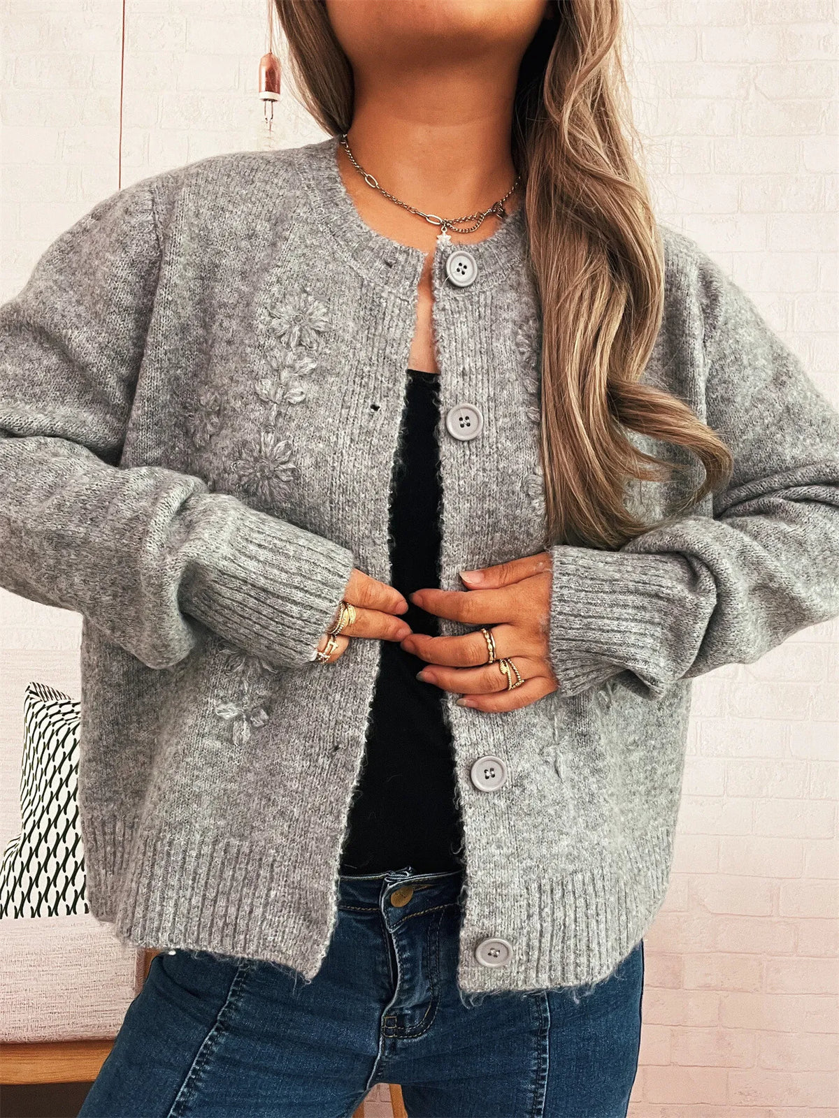 Angelina blommig cardigan