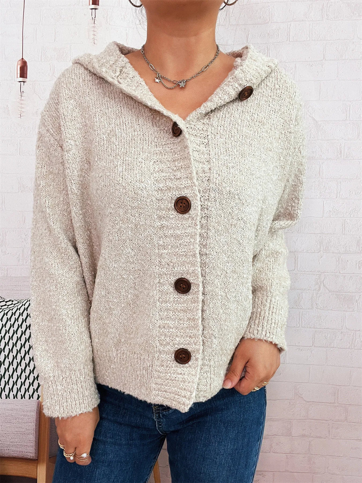 Benna cardigan med huva