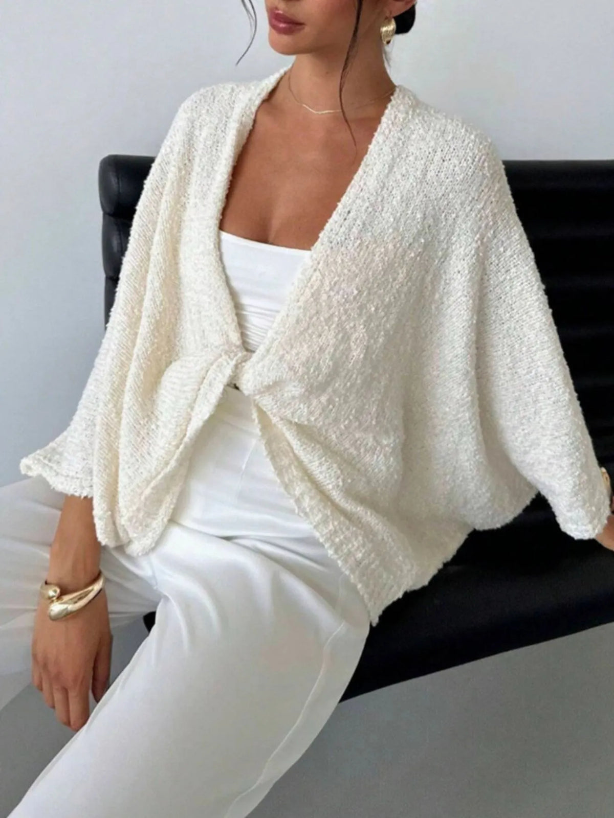 Elodie cardigan med vriden front