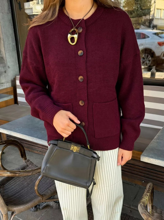 Runa cardigan med släppta axlar