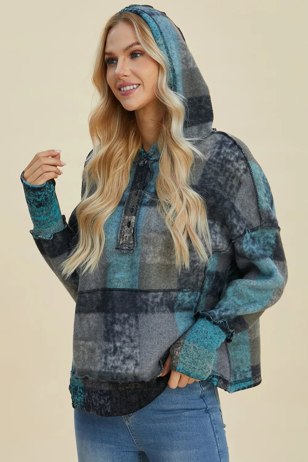 Amalia rutig hoodie