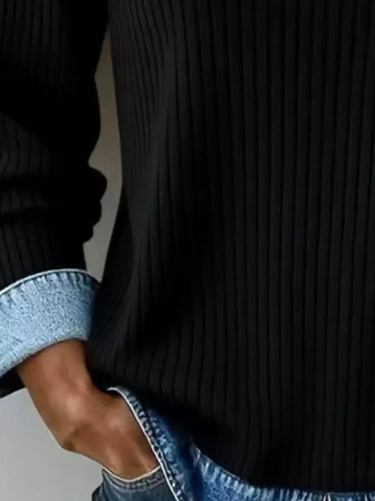 Capucine topp med denimkrage