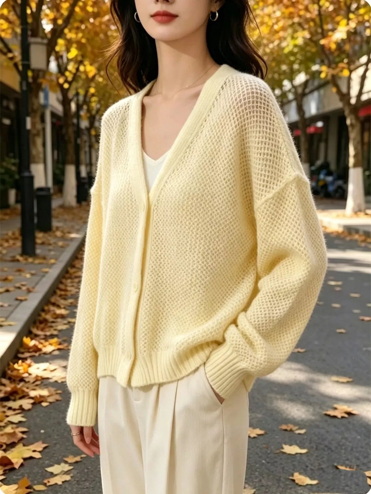 Solbritt v-ringad cardigan