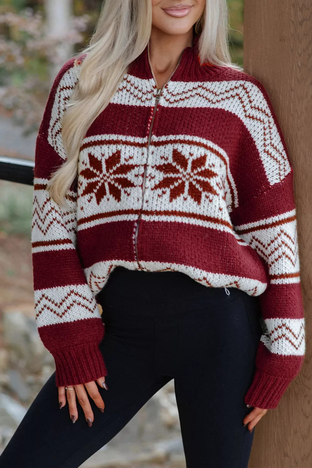 Viveka geometrisk cardigan