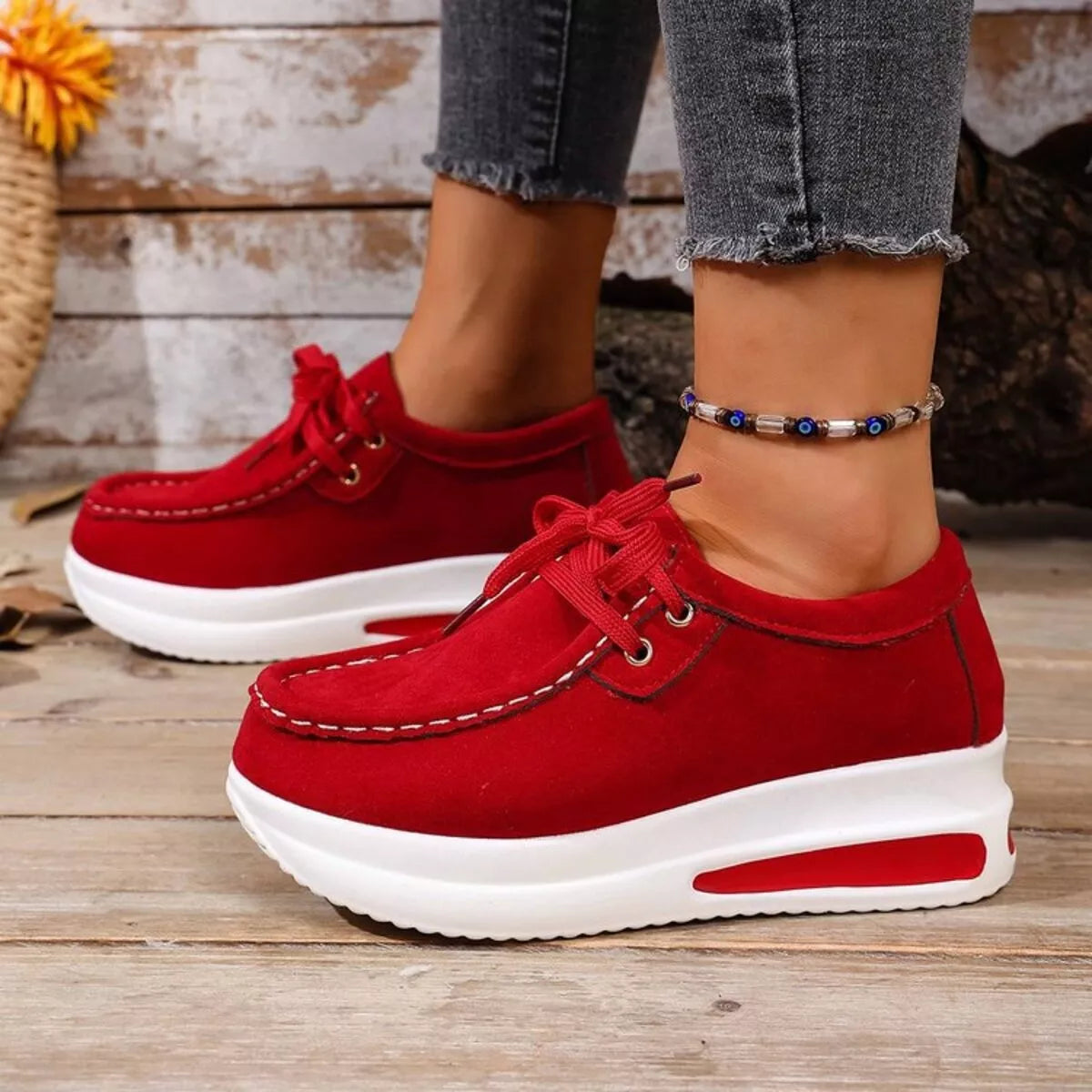 Kerry sneakers i läderlook