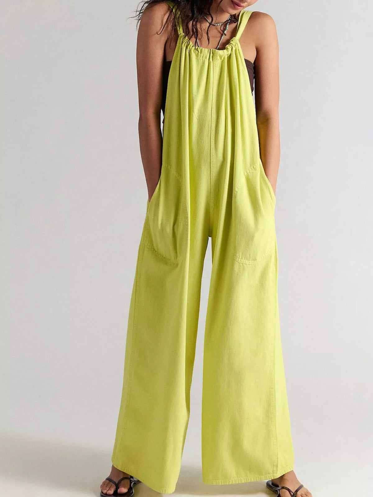 Doreen ärmlös jumpsuit, gul