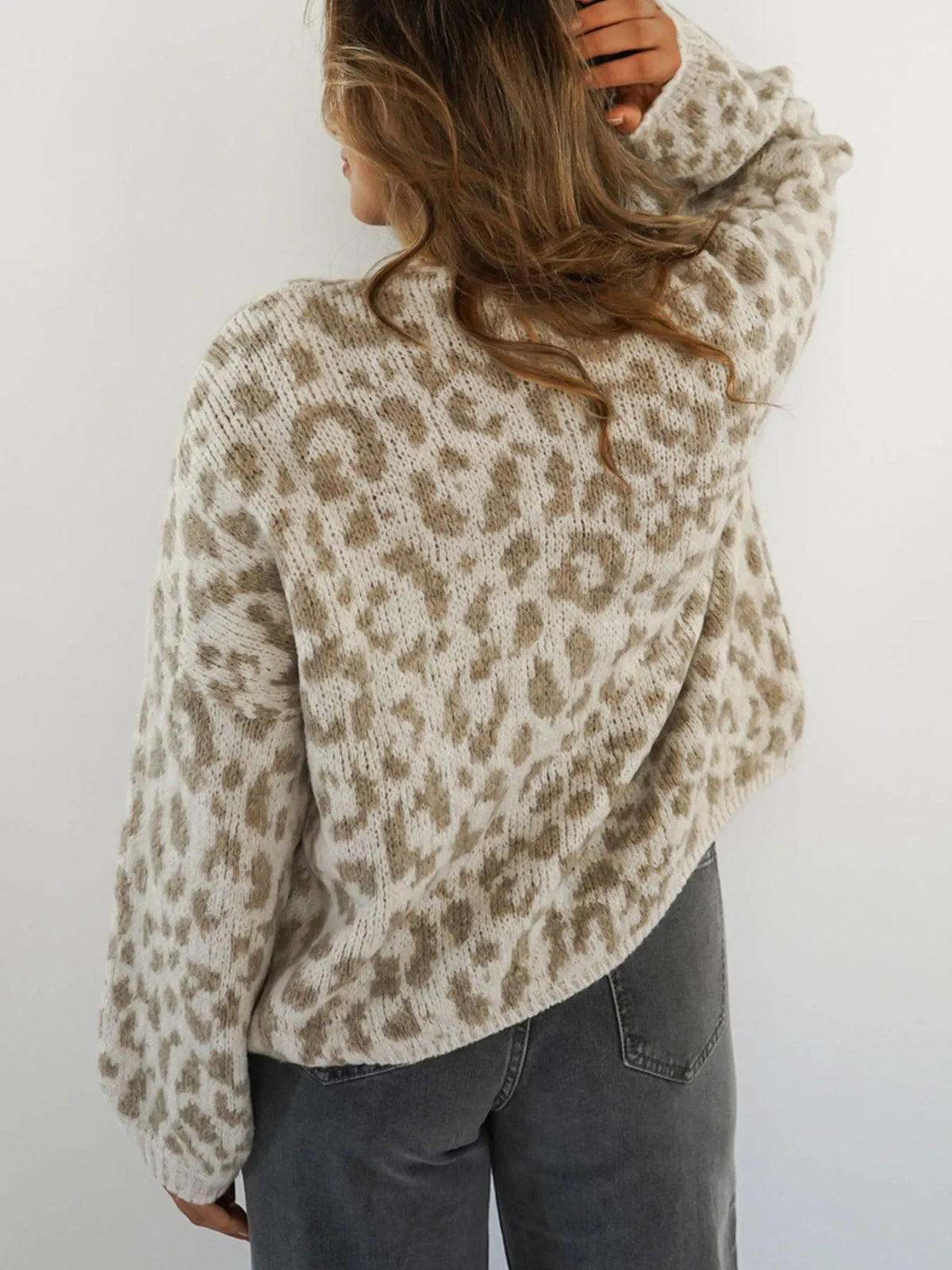 Irja leopardmönstrad cardigan